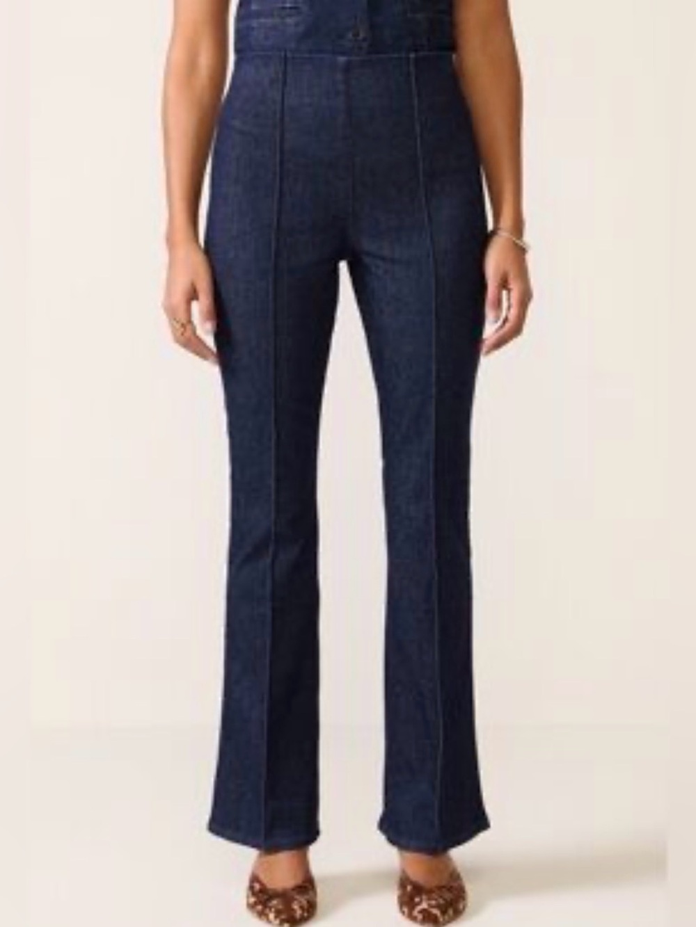 NWT SPANX Denim Demi Boot Raw Indigo Pant Size M